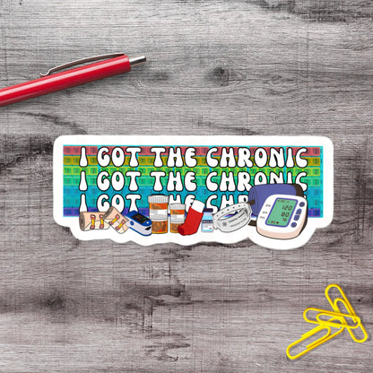 2-6 Inch I Got The Chronic Illness Disability Vinyl Sticker Aphantastic Designs