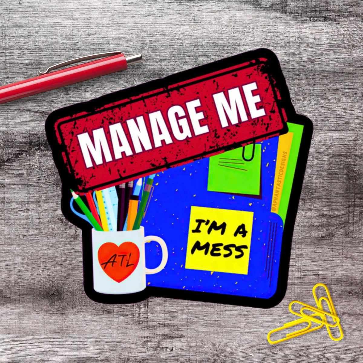 Im a Mess Mental Health Vinyl Sticker - Aphantastic Designs