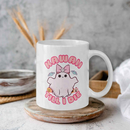 Kawaii Till I Die Ghost Mug
