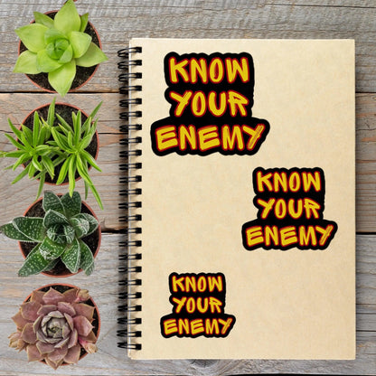Know Your Enemy Y2K Punk Political Protest Vinyl Sticker - Aphantastic Designs
