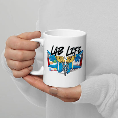 Lab Life Mug | Ceramic, Left Hand Friendly, & Dishwasher Safe - Aphantastic Designs