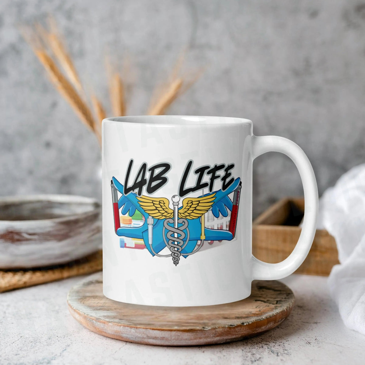 Lab Life Mug | Ceramic, Left Hand Friendly, & Dishwasher Safe - Aphantastic Designs