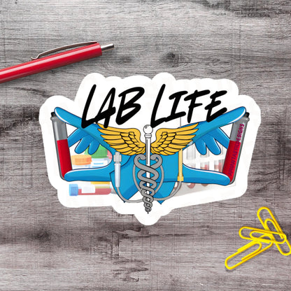 Lab Life Phlebotomist Vinyl Sticker - Aphantastic Designs