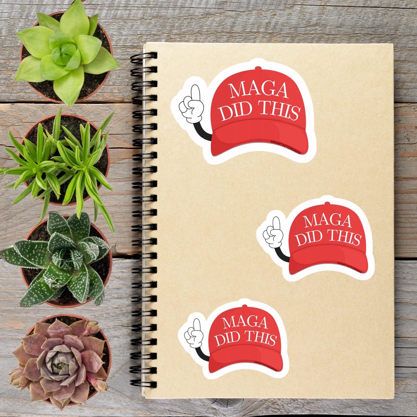 MAGA Did This Anti Trump Political Protest Vinyl Sticker - Aphantastic Designs
