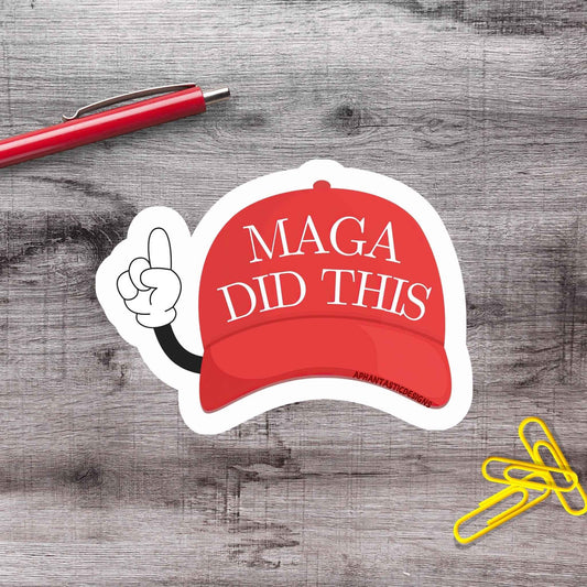 MAGA Did This Anti Trump Political Protest Vinyl Sticker