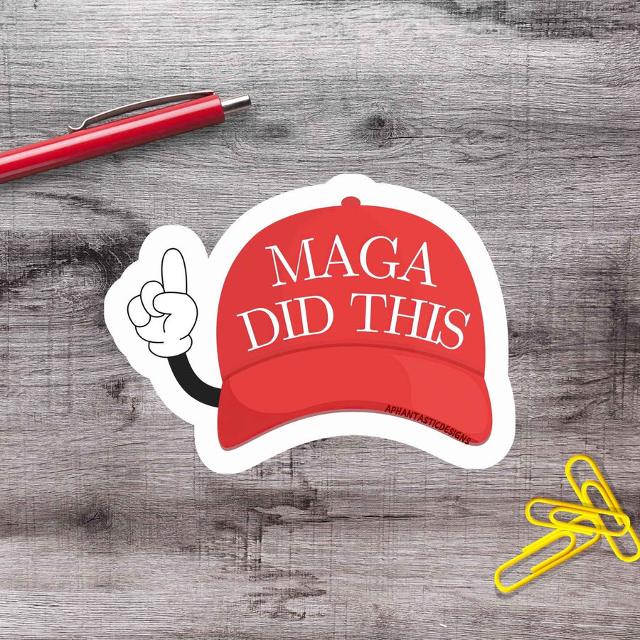 MAGA Did This Anti Trump Political Protest Vinyl Sticker