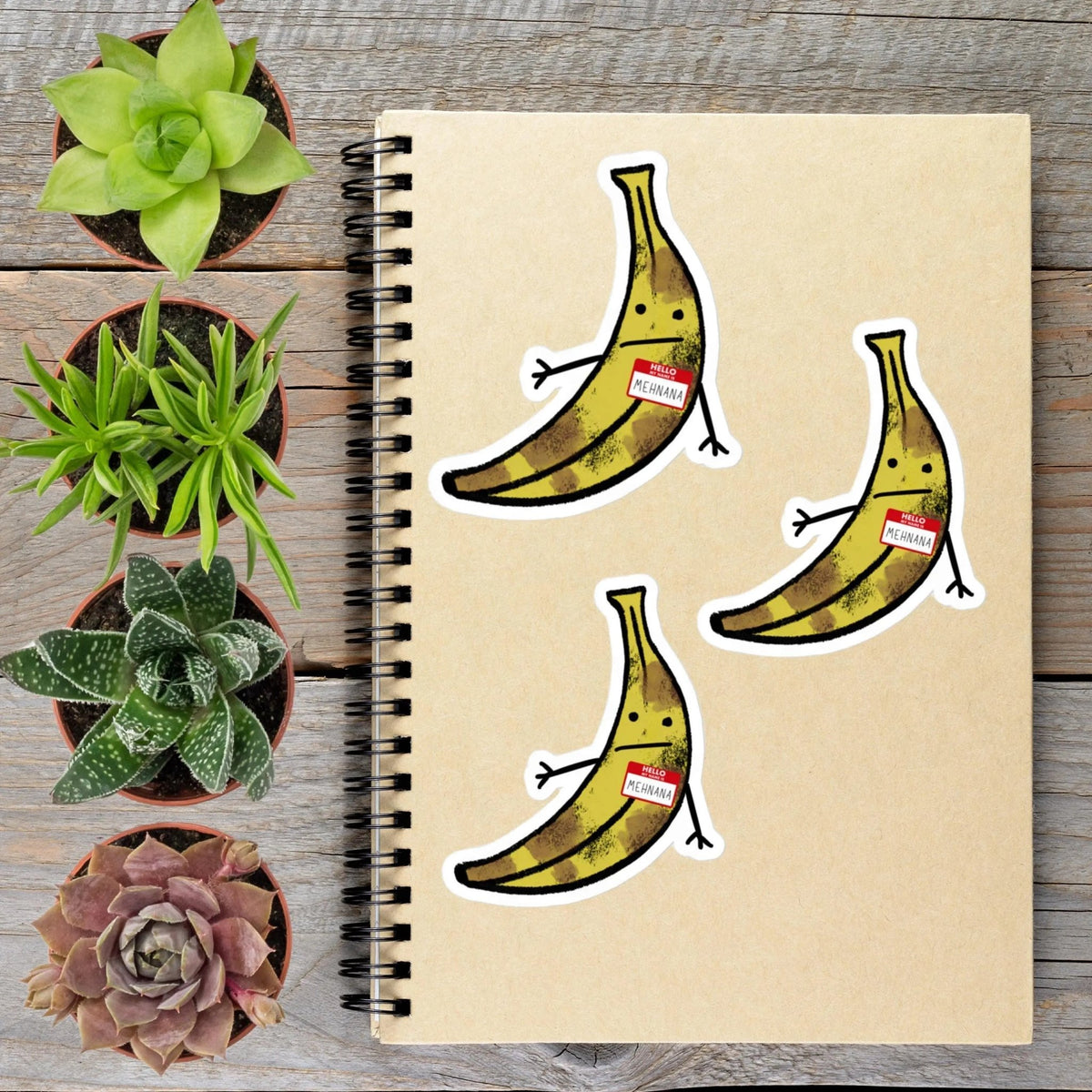 Meh Banana Vinyl Sticker - Aphantastic Designs