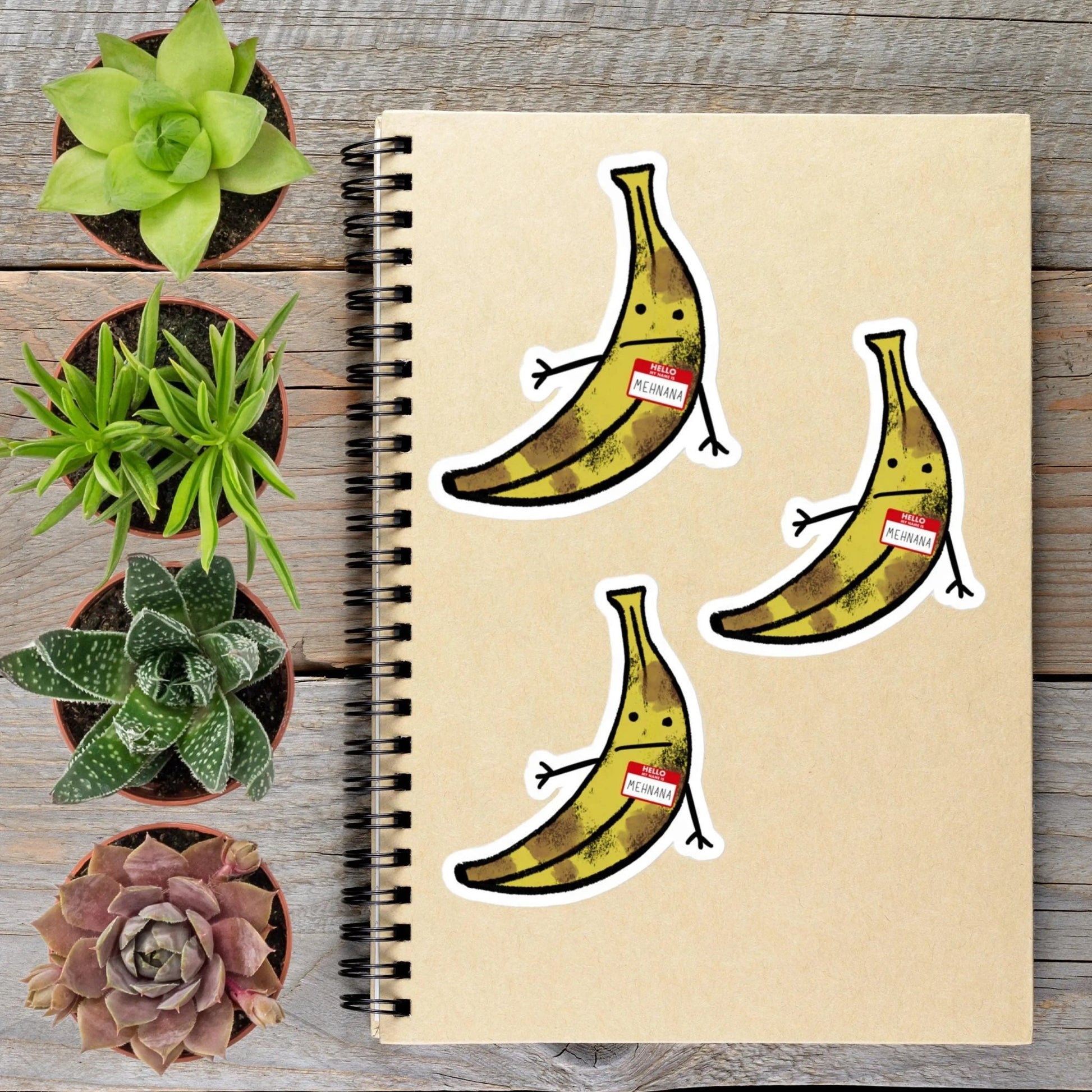 Meh Banana Vinyl Sticker - Aphantastic Designs