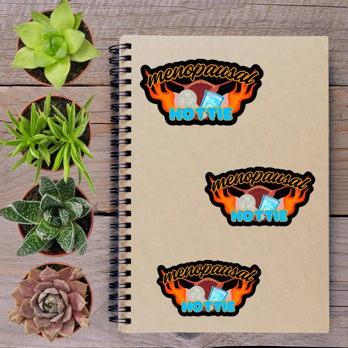 Menopausal Hottie Menopause Vinyl Sticker - Aphantastic Designs