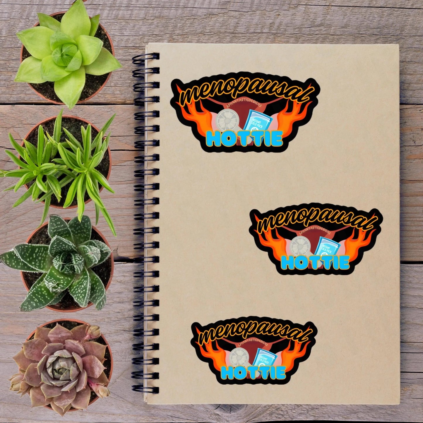 Menopausal Hottie Menopause Vinyl Sticker - Aphantastic Designs