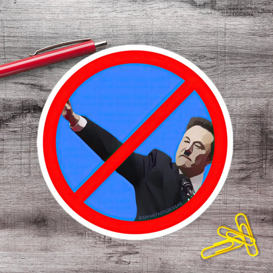 Musk Salute Eat The Rich Anti Trump Political Protest Urinal Vinyl Sticker | LIMITED RUN - Aphantastic Designs