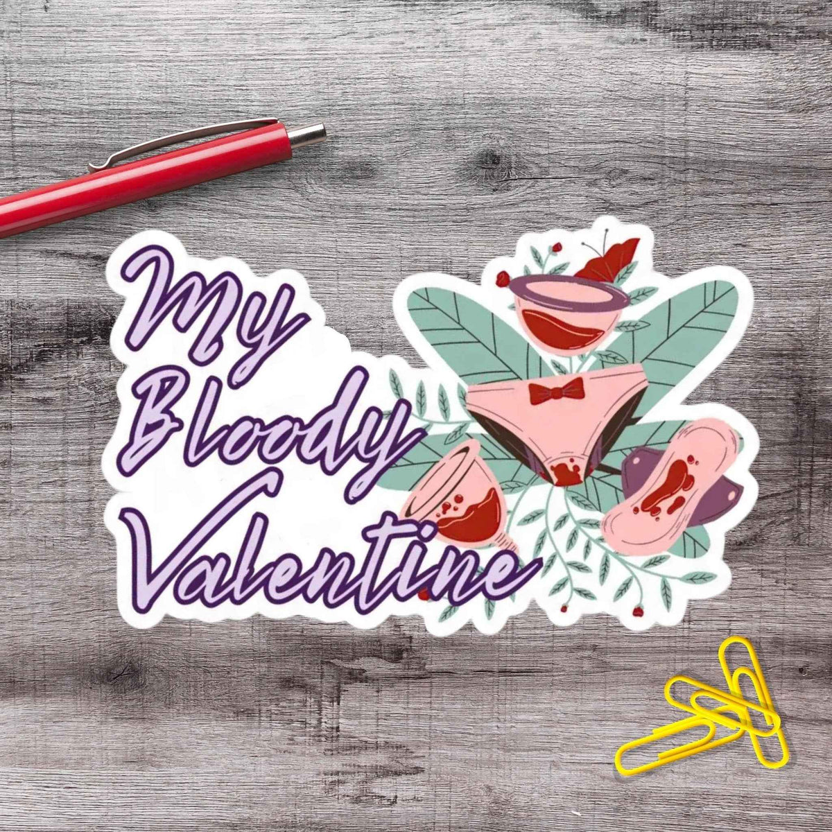 My Bloody Valentine Fibroid Hysterectomy Period Vinyl Sticker