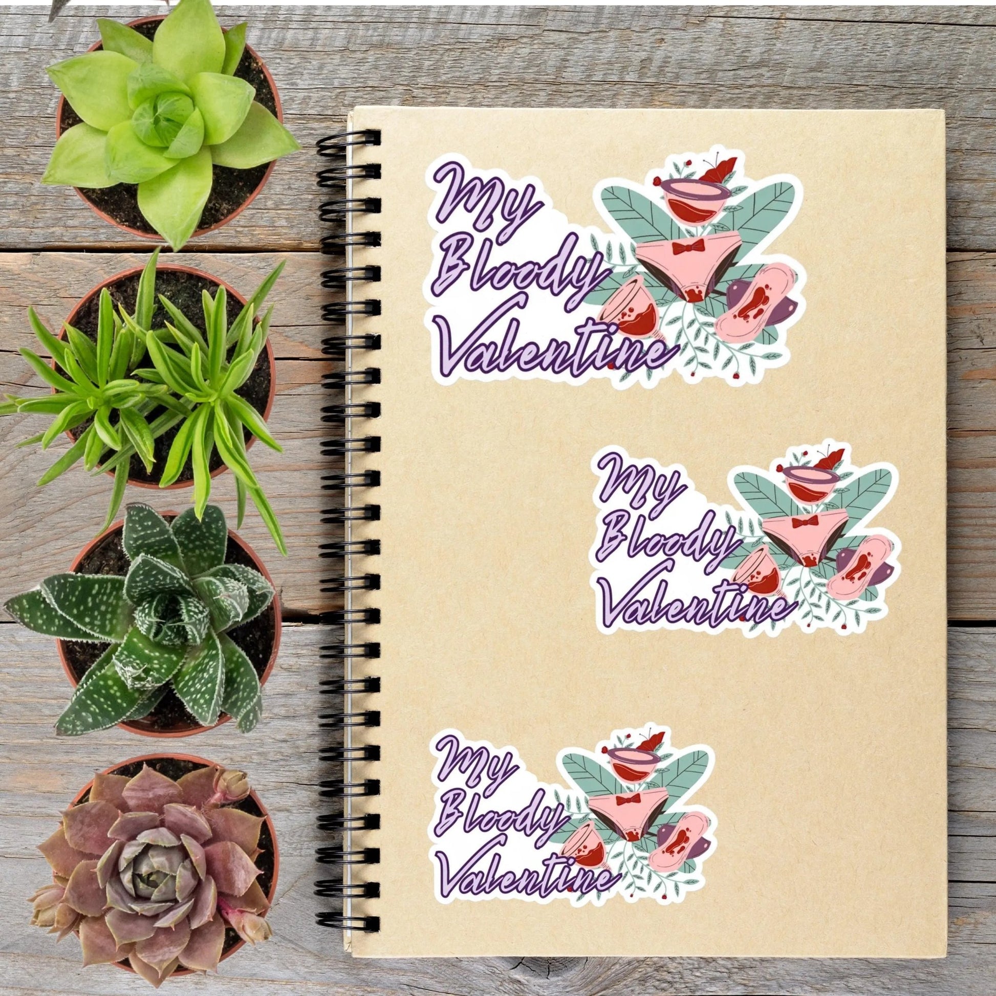 My Bloody Valentine Fibroid Hysterectomy Period Vinyl Sticker - Aphantastic Designs