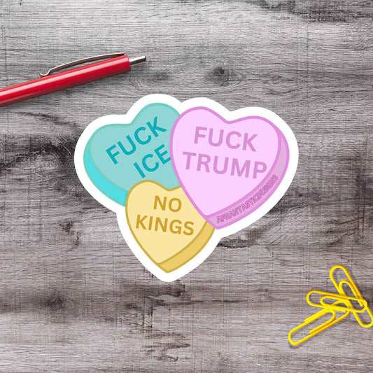 No Kings Anti Trump Protest Vinyl Sticker