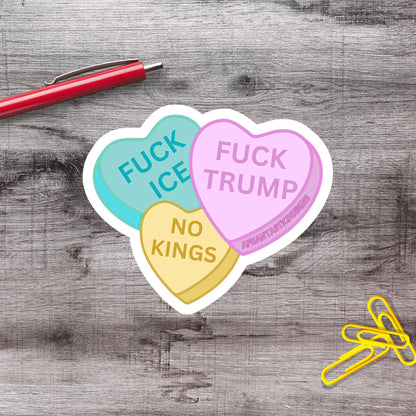 No Kings Anti Trump Protest Vinyl Sticker | LIMITED RUN - Aphantastic Designs