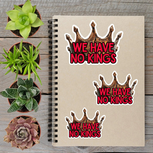 No Kings Broken Crown Anti Trump Political Protest Vinyl Sticker | LIMITED RUN - Aphantastic Designs