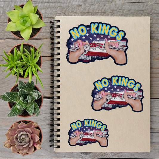 No Kings Chains Anti Trump Political Protest Vinyl Sticker | LIMITED RUN - Aphantastic Designs