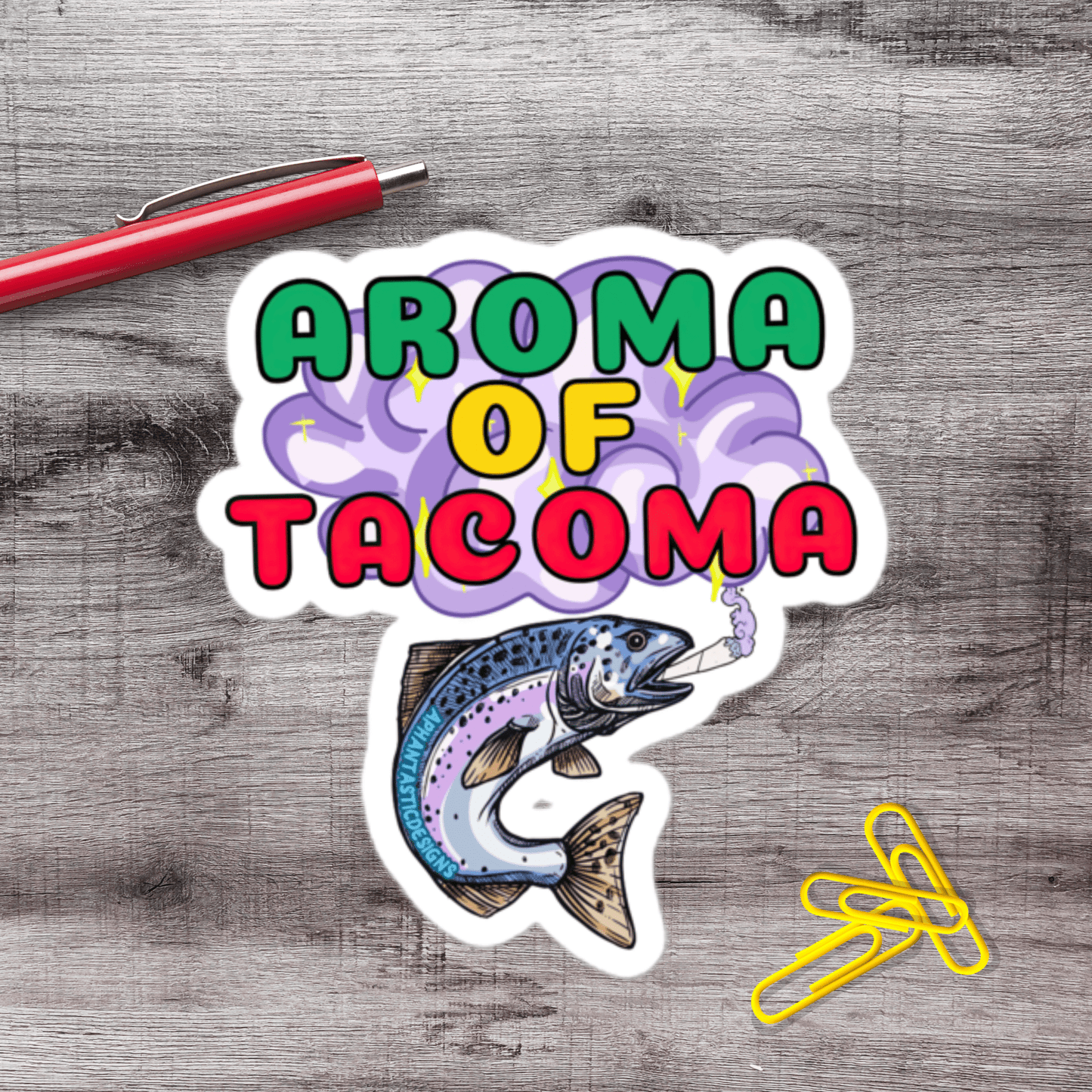 NSFW Aroma Of Tacoma Washington 420 Vinyl Sticker - Aphantastic Designs