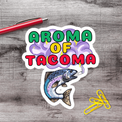 NSFW Aroma Of Tacoma Washington 420 Vinyl Sticker - Aphantastic Designs