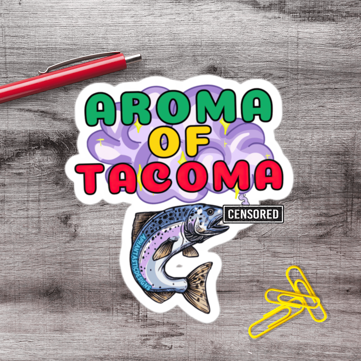 NSFW Aroma Of Tacoma Washington 420 Vinyl Sticker - Aphantastic Designs