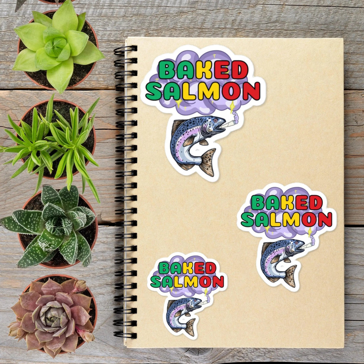 NSFW Baked Salmon 420 Stoner Vinyl Sticker - Aphantastic Designs