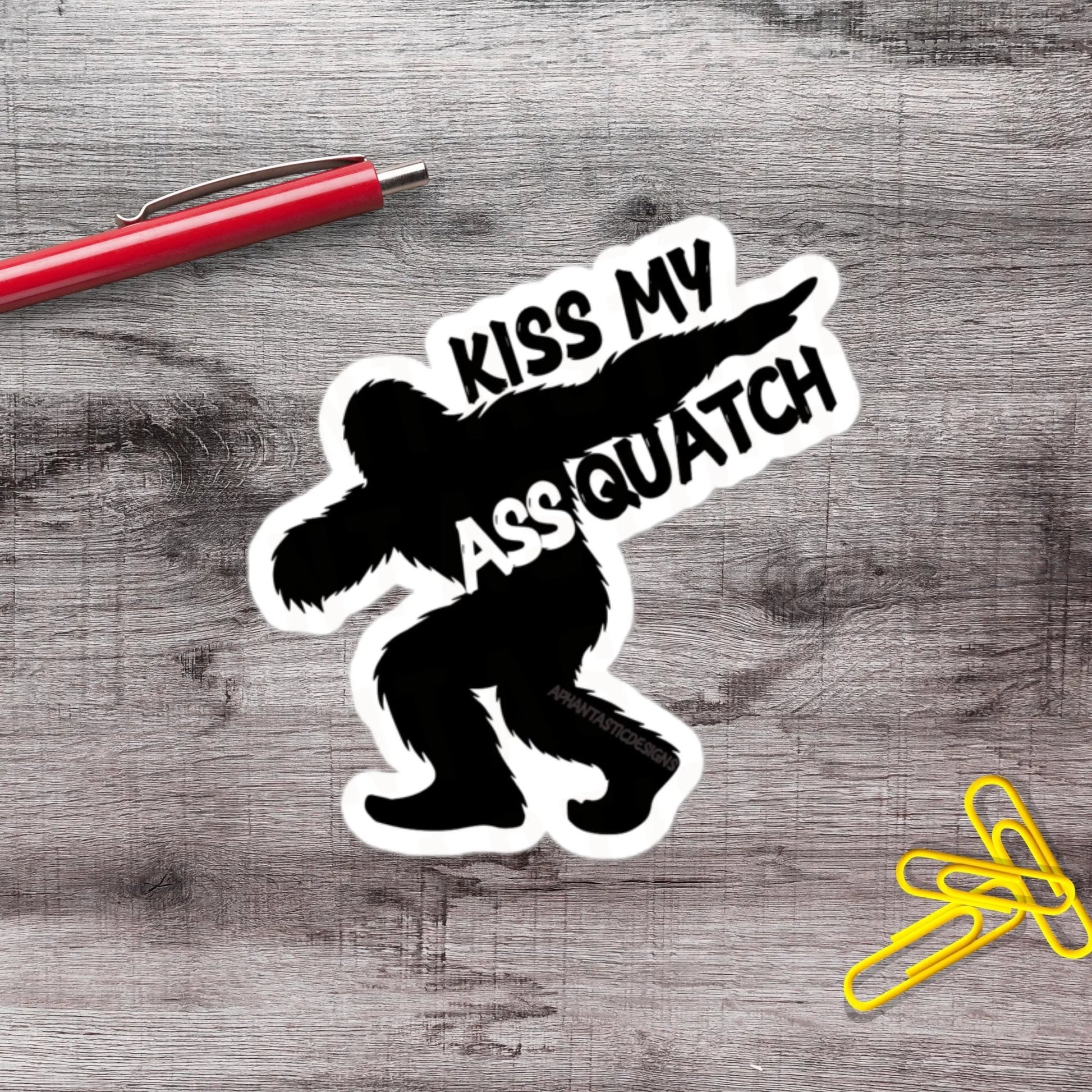 NSFW Bigfoot Dabbing Sasquatch PNW Vinyl Sticker - Aphantastic Designs