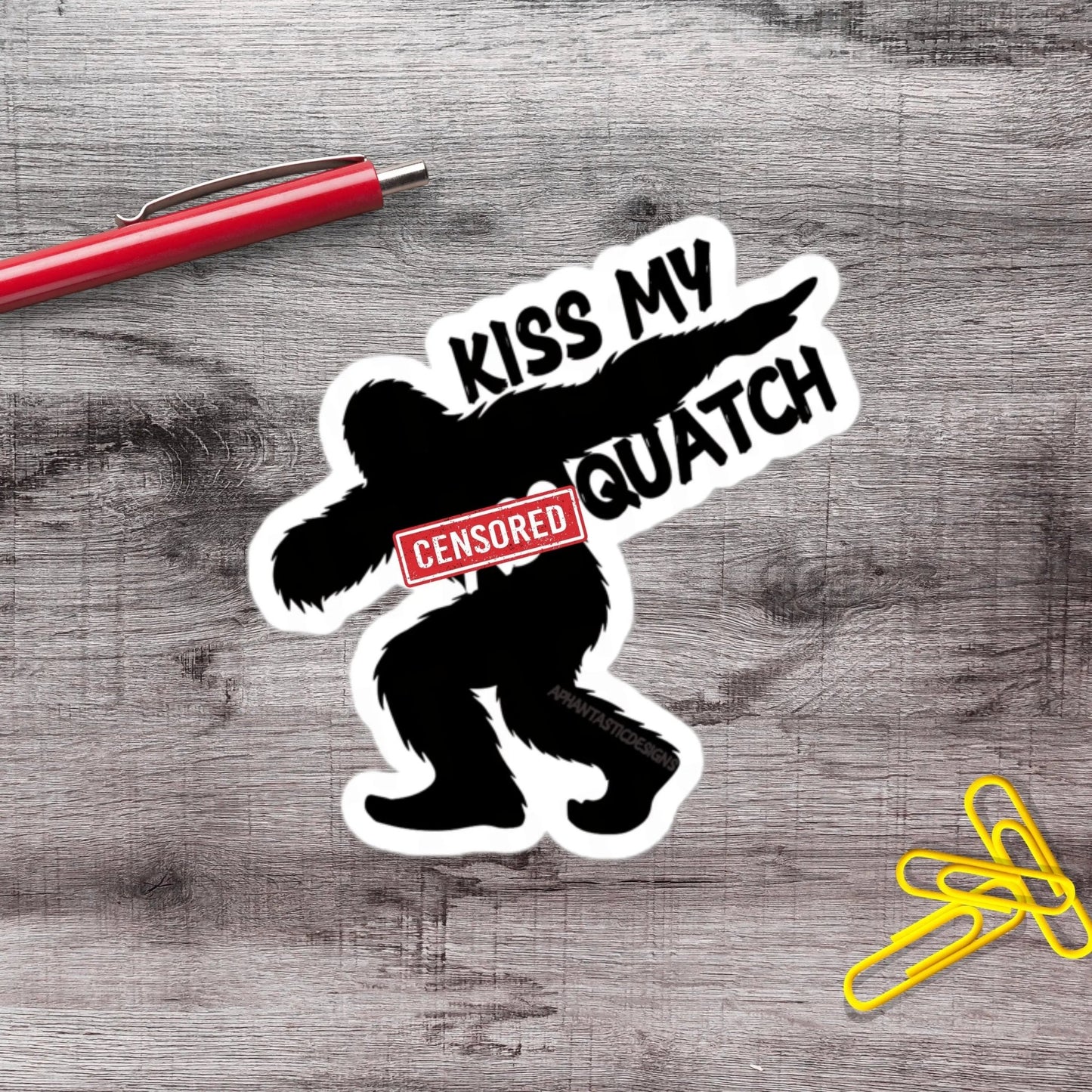 NSFW Bigfoot Dabbing Sasquatch PNW Vinyl Sticker - Aphantastic Designs