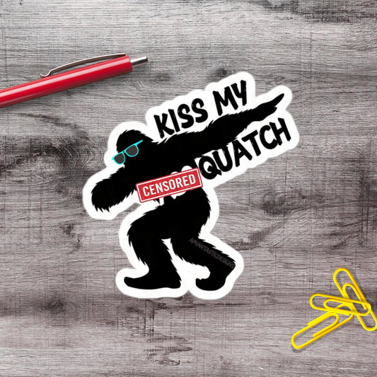 NSFW Bigfoot Dabbing Sunglasses Sasquatch PNW Vinyl Sticker - Aphantastic Designs