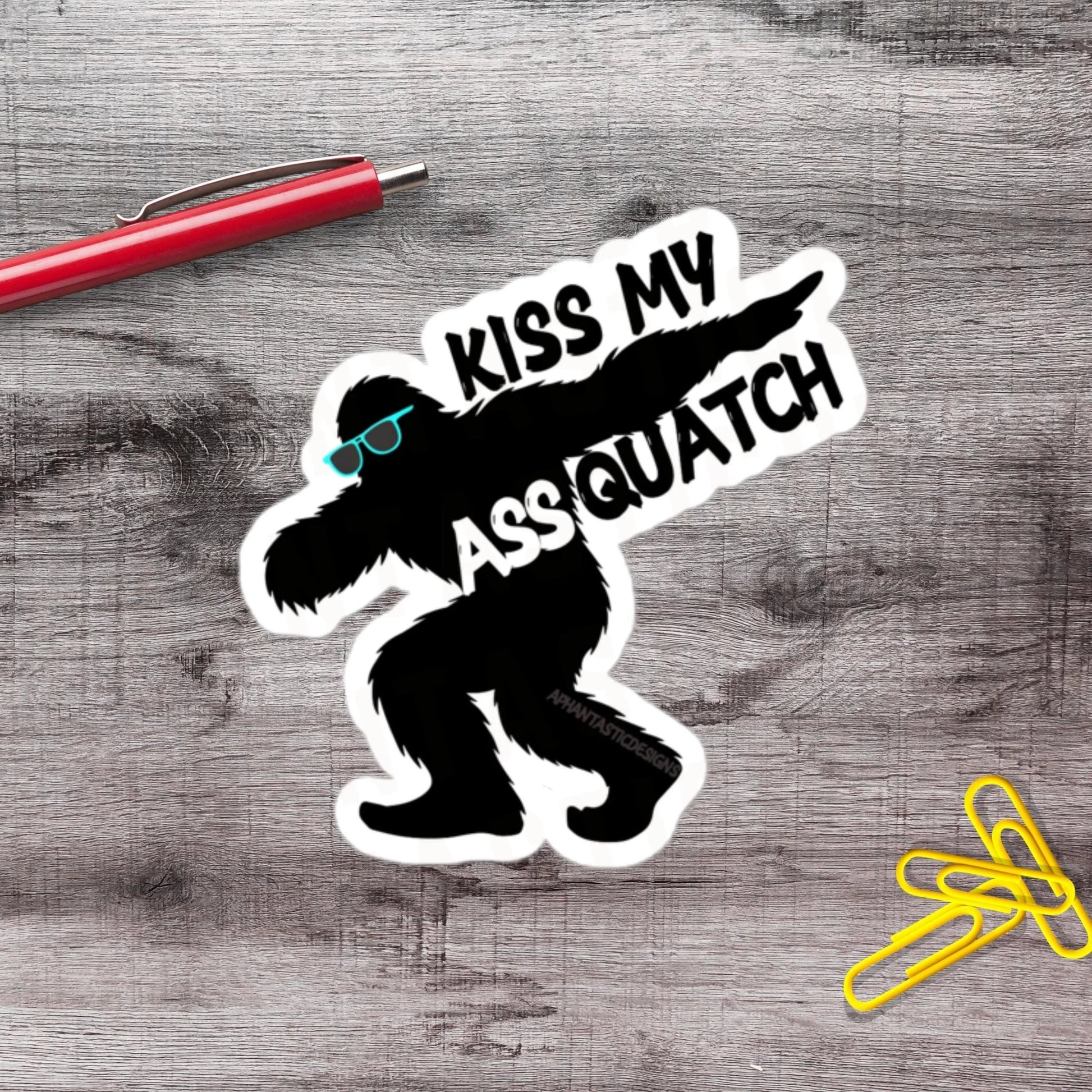 NSFW Bigfoot Dabbing Sunglasses Sasquatch PNW Vinyl Sticker - Aphantastic Designs