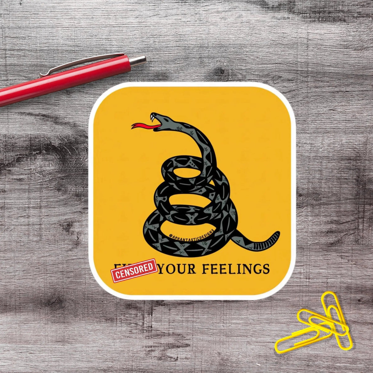 NSFW Dont Tread On Me Snake Anti Trump Political Protest Vinyl Sticker | LIMITED RUN - Aphantastic Designs