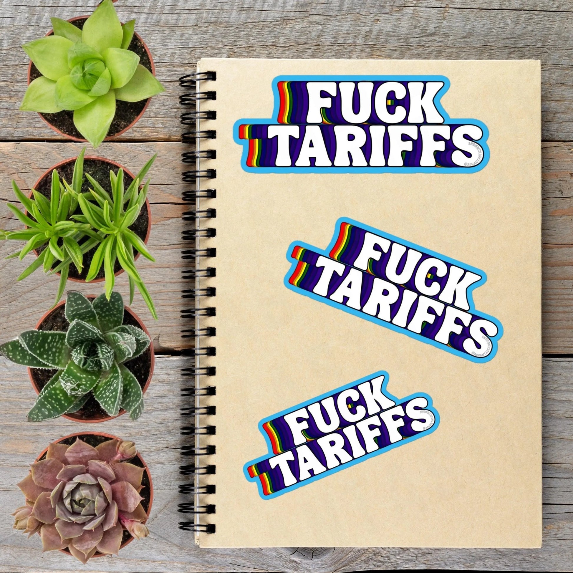 NSFW F* Tariffs Anti Trump Political Protest Vinyl Sticker | LIMITED RUN - Aphantastic Designs