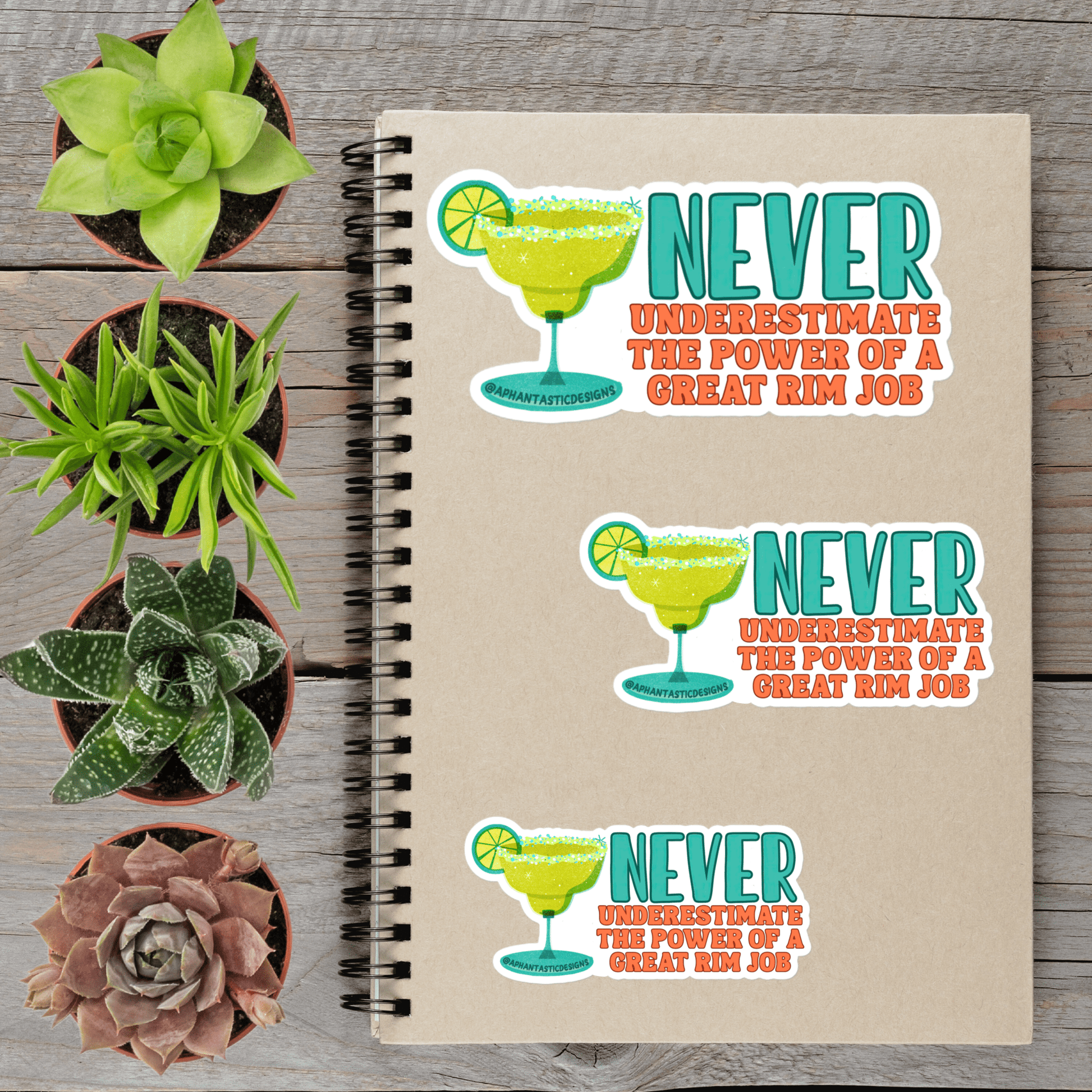 NSFW Margarita Rim Job Vinyl Sticker - Aphantastic Designs