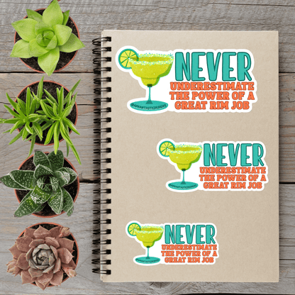 NSFW Margarita Rim Job Vinyl Sticker - Aphantastic Designs