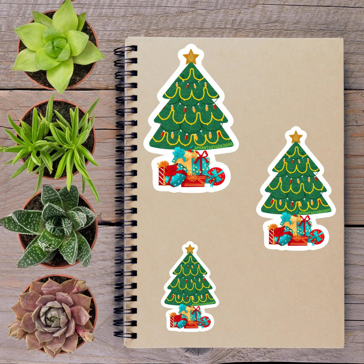 NSFW Naughty Inappropriate Christmas Tree Vinyl Sticker - Aphantastic Designs