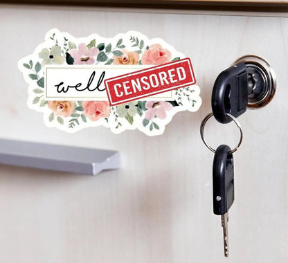 NSFW Funny Floral Magnet Rude Office Humor Retirement Gag Gift available in 3" | 4" | 6" Aphantastic Designs