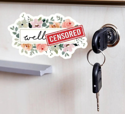 NSFW Funny Floral Magnet Rude Office Humor Retirement Gag Gift available in 3" | 4" | 6" Aphantastic Designs