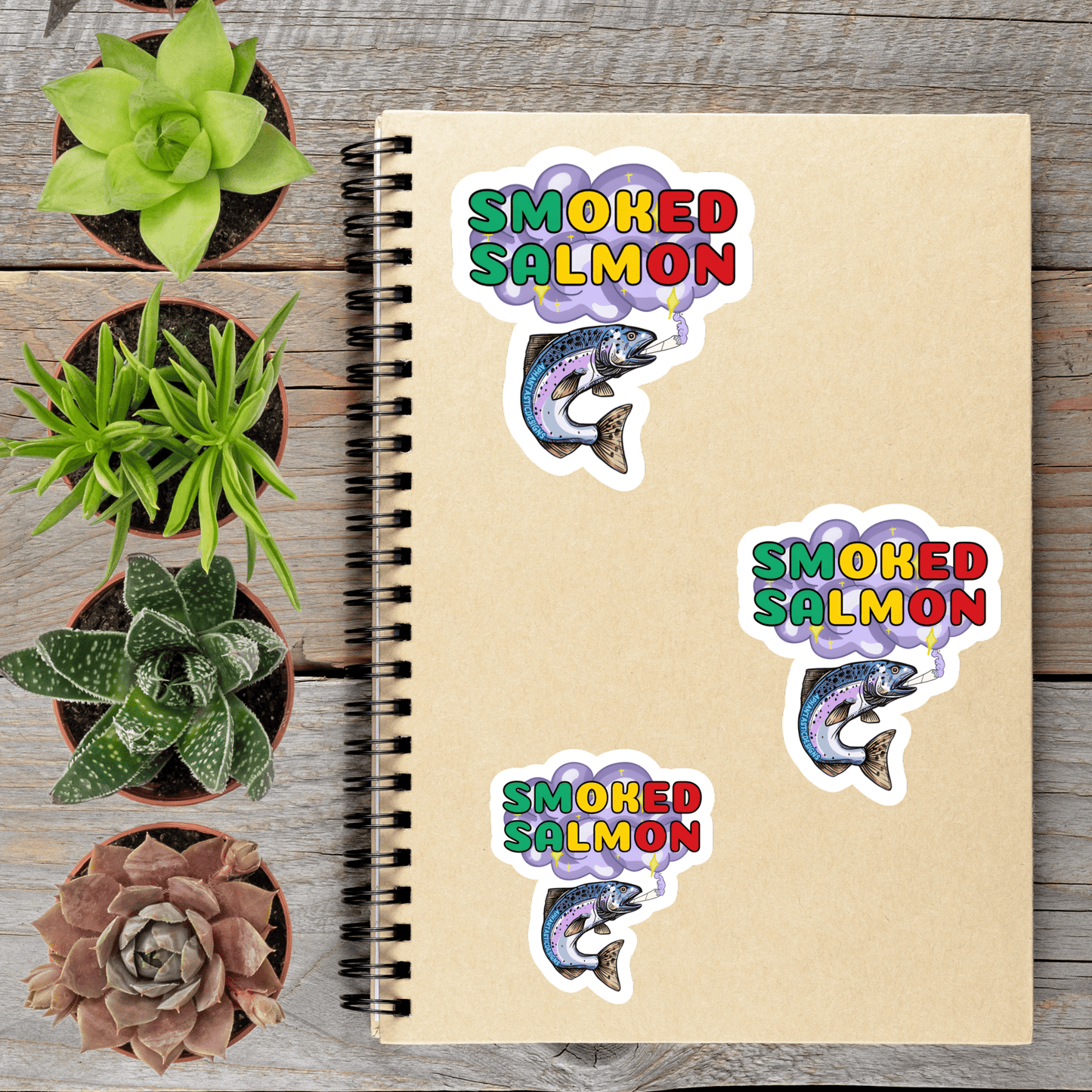 NSFW Smoked Salmon 420 Vinyl Sticker - Aphantastic Designs