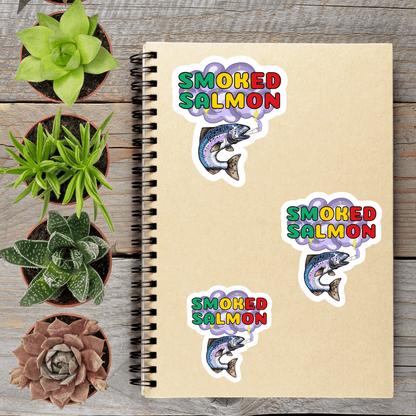 NSFW Smoked Salmon 420 Vinyl Sticker - Aphantastic Designs