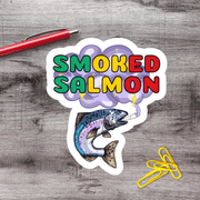 NSFW Smoked Salmon 420 Vinyl Sticker - Aphantastic Designs