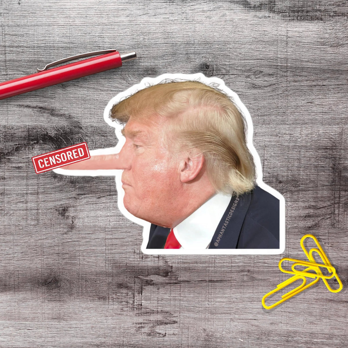 NSFW Trump Lies Political Protest Urinal Vinyl Sticker | LIMITED RUN - Aphantastic Designs