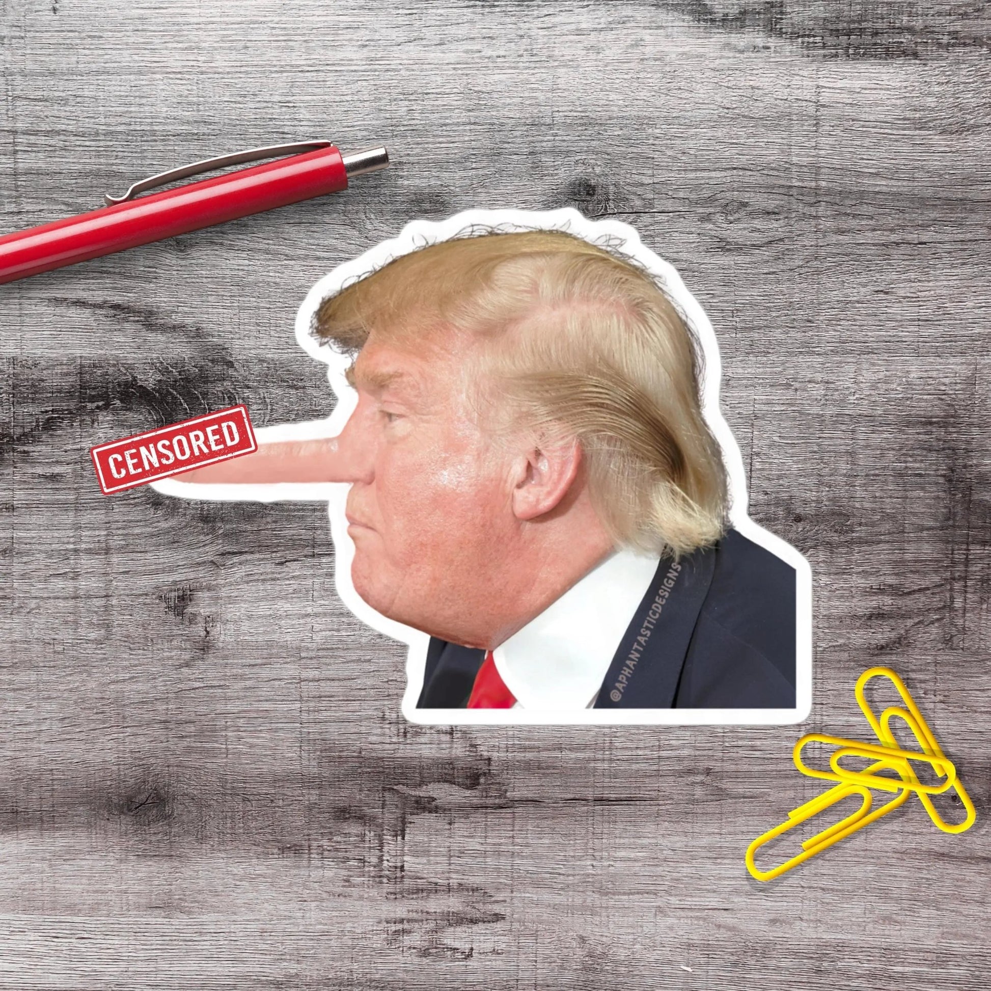 NSFW Trump Lies Political Protest Urinal Vinyl Sticker | LIMITED RUN - Aphantastic Designs