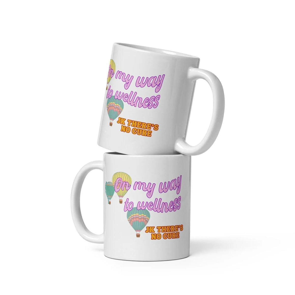 The image is a promotional graphic for a company called "Aphantastic Designs". It features a black sweatshirt with a cat design, a water bottle with stickers, and a plant in a white pot. The text above the image reads "I've tested multiple vendors to find the best premium products around!"