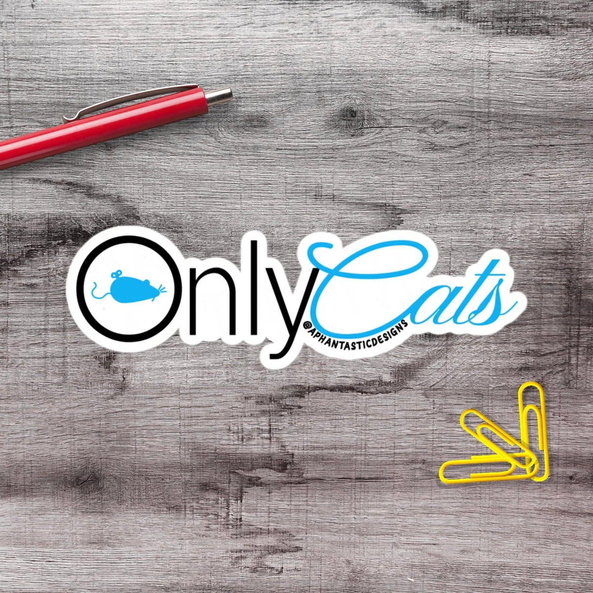 Only Cats Vinyl Sticker - Aphantastic Designs