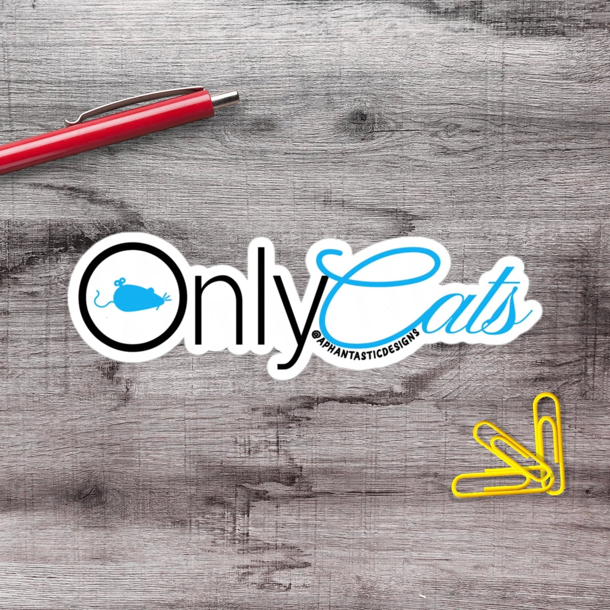 Only Cats Vinyl Sticker - Aphantastic Designs