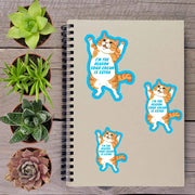 Orange Cat Sour Cream Lover Vinyl Sticker