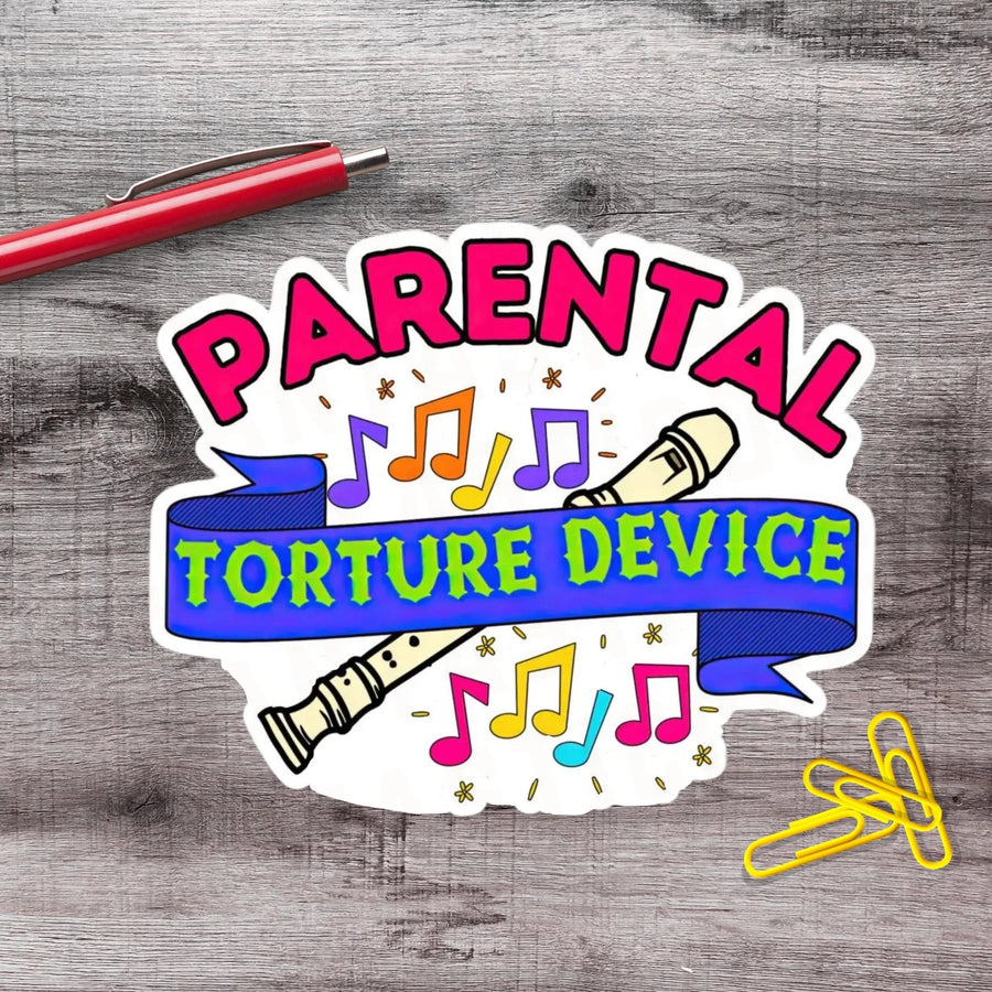 Parental Torture Device Music Teacher Aide Vinyl Sticker - Aphantastic Designs