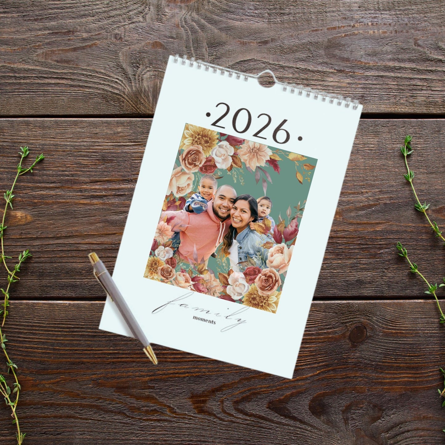 Personalized Wall Calendar 2026 - Custom Family or Pet Photos - Aphantastic Designs