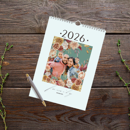 Personalized Wall Calendar 2026 - Custom Family or Pet Photos - Aphantastic Designs