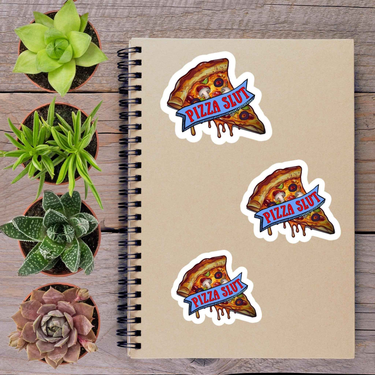 Pizza Slut Mushroom Lover Vinyl Sticker