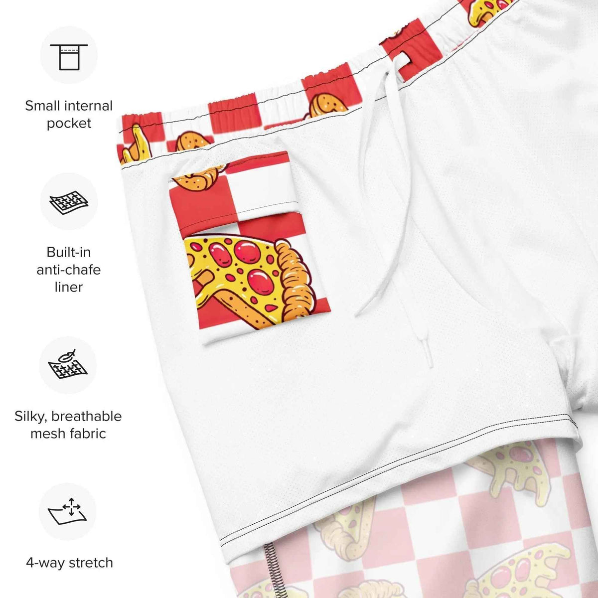 Pizza Swim Trunks with Pockets